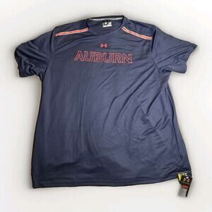 Auburn Tigers Under Armour Navy Blue Heat Gear Loose Shirt Men's 3XL